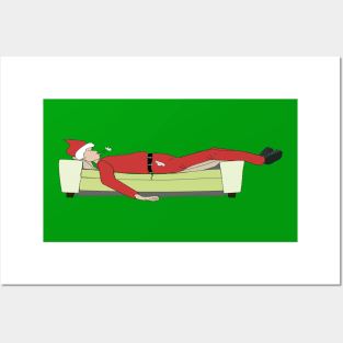 Santa Claus Sleeping Posters and Art